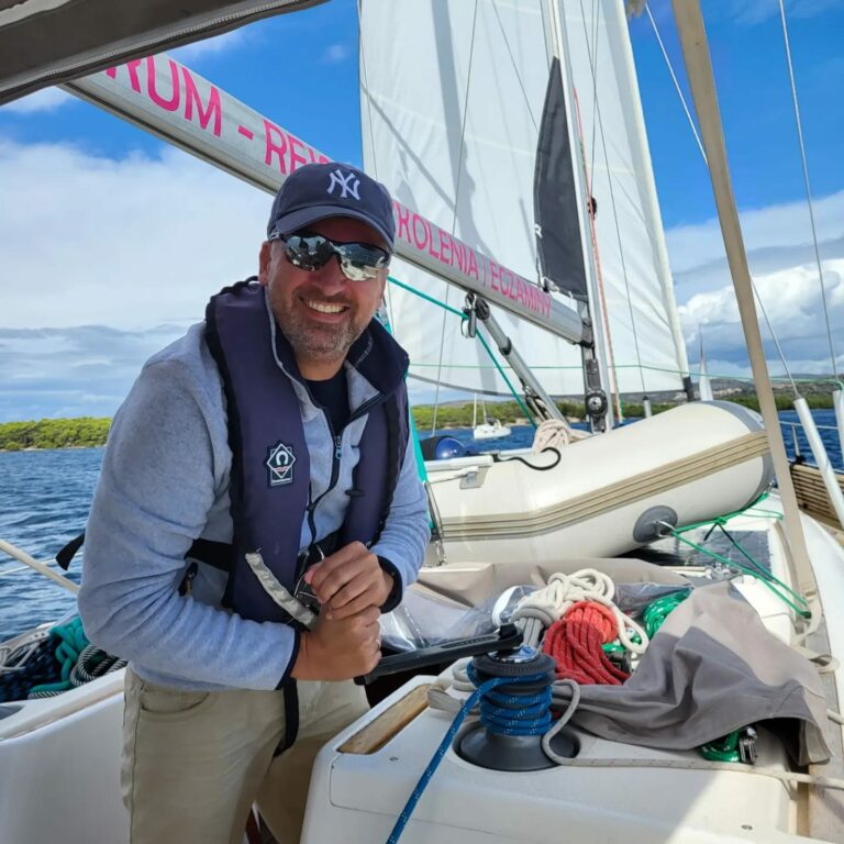 Andrzej Borcz na jachcie